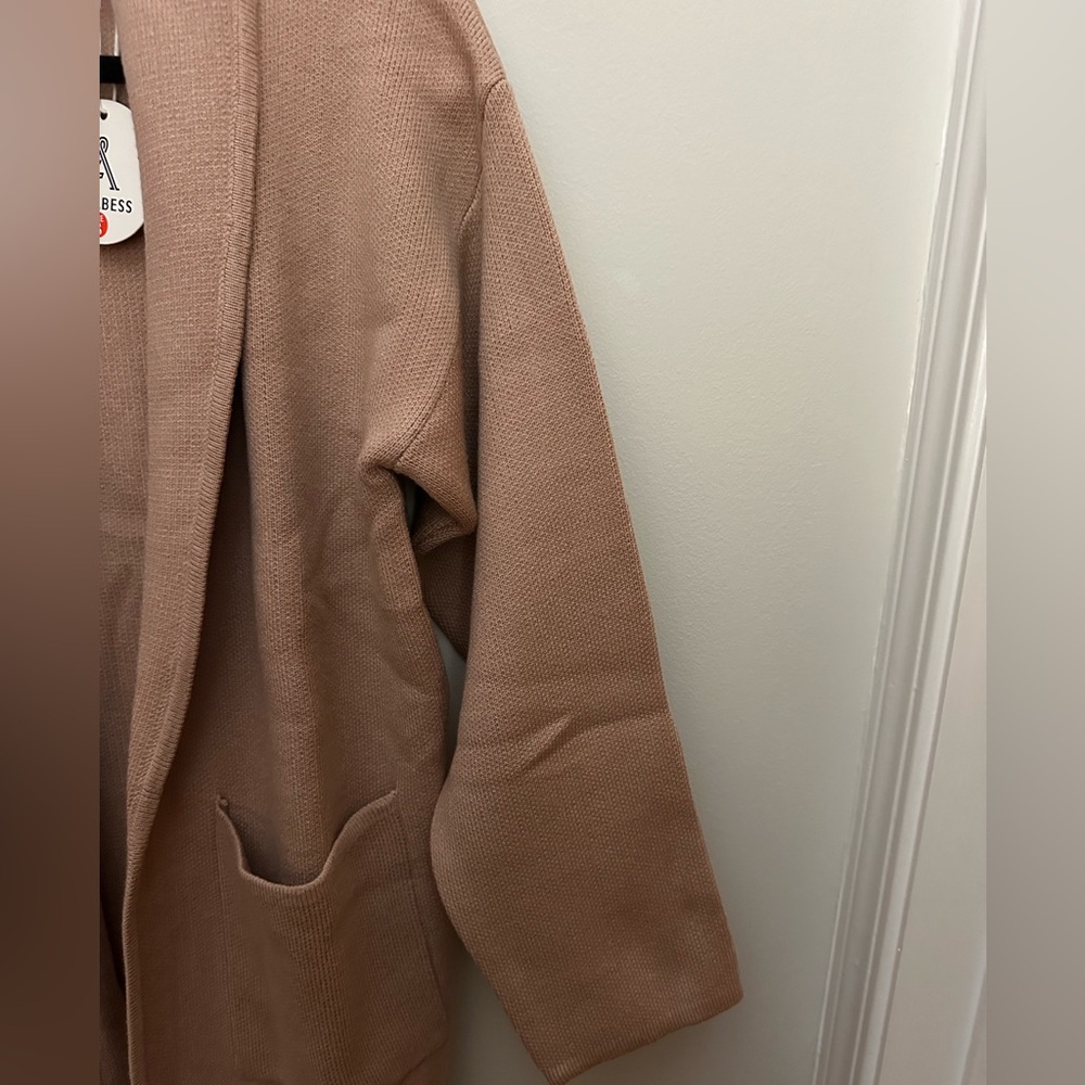 Cardigan Oversized Open Front Beige Small NWT - Picture 7 of 9